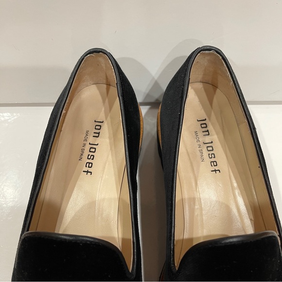 Jon Josef Anthropologie Womens Gogo Lug Sole Loafers Size US 10 EUR 40 Black - Picture 4 of 16